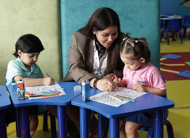 Preschool classroom activity photo